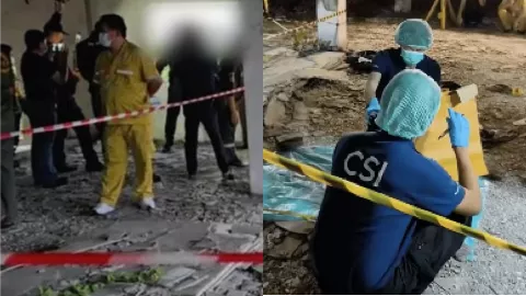 泰国废弃建筑尸骨照片